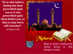Ramadan Qadr Presentation